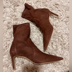 Suede leather boots booties by Stuart Weitzman